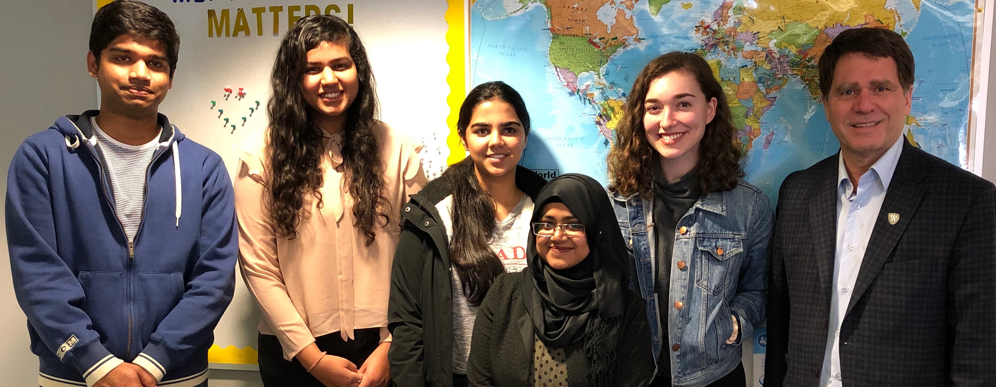 Dr. Smith with members of the International Student Learning Community, March 2019