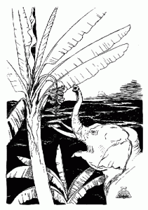 Illustration from The Elephant's Child - by Rudyard Kipling