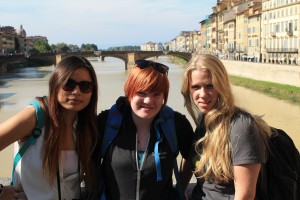 Amy, Meaghan, Janelle - bridge in Florence